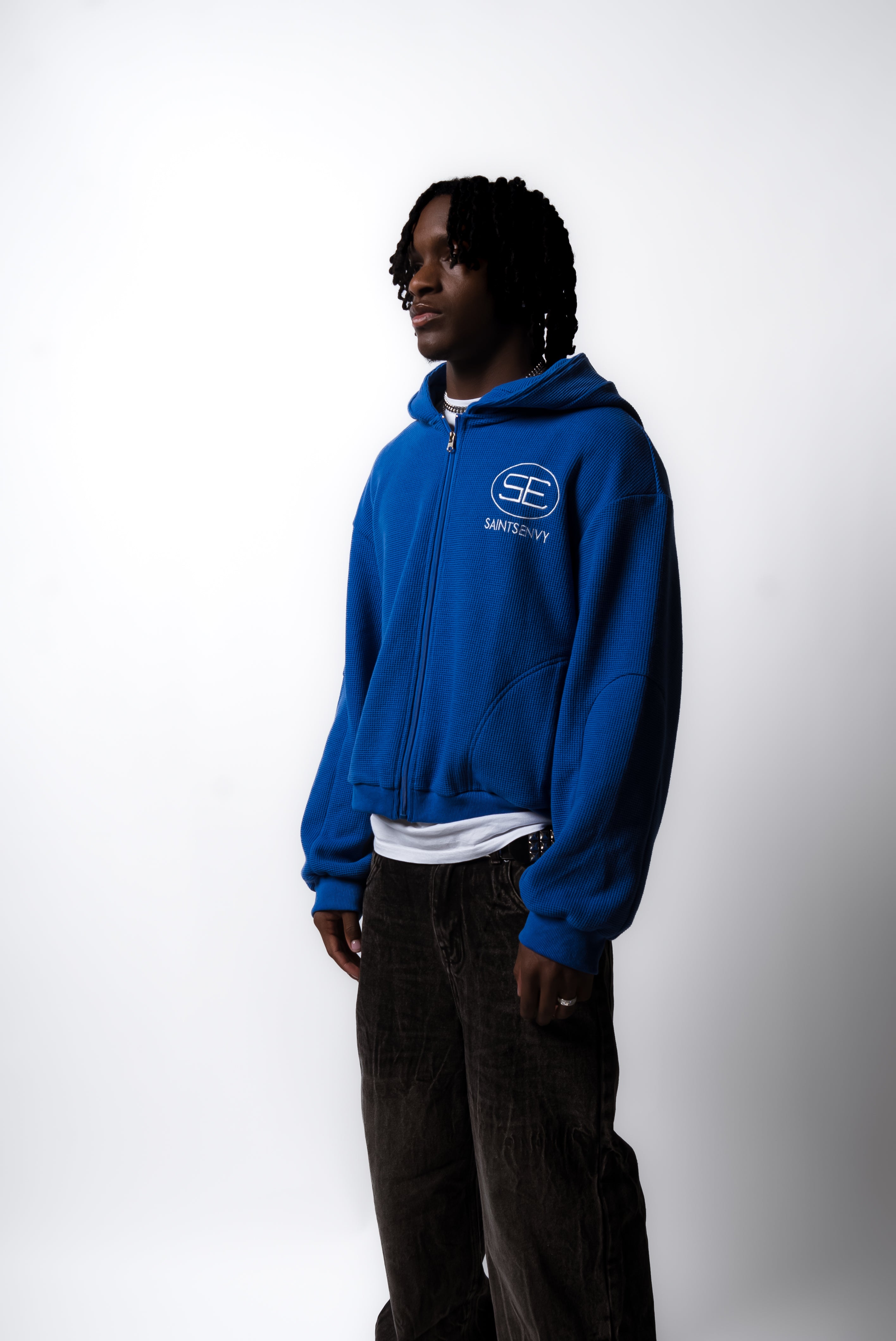 Blue Thermal Hoodie