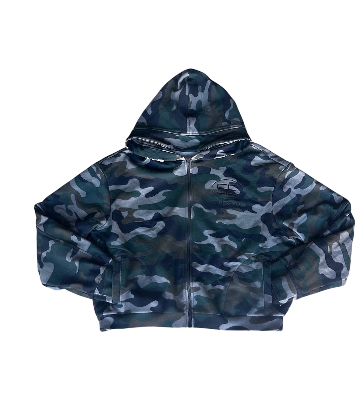 Distressed Camo Hoodie